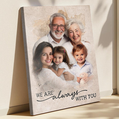 Add Loved One to Photo Custom Canvas - Personalized Customized Canvas - Memorial Gift for Dad Mom