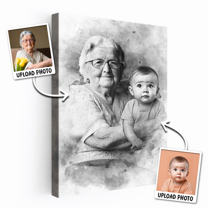 Add Deceased Loved One to Photo, Memorial Gift, Add Person to Photo, Family Portrait Different Photos, Combine Photos Canvas