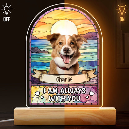 I Am Always With You - Customized Personalized 3D LED Light - Gift For Dog Lovers