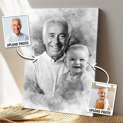 Add Deceased Loved One to Photo, Memorial Gift, Add Person to Photo, Family Portrait Different Photos, Combine Photos Canvas