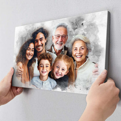 Add Deceased Loved One To Photo, Personalized Canvas, Combine Photos of Family, Memorial Gift