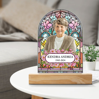 Custom Face Stained Glass - Customized Personalized 3D LED Light - Gift For Family