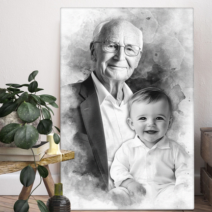 Add Deceased Loved One to Photo, Memorial Gift, Add Person to Photo, Family Portrait Different Photos, Combine Photos Canvas