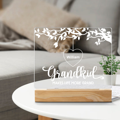 Side By Side Grandchildren - Customized Personalized 3D LED Light - Gift For Family Grandma Grandpa Grandkids