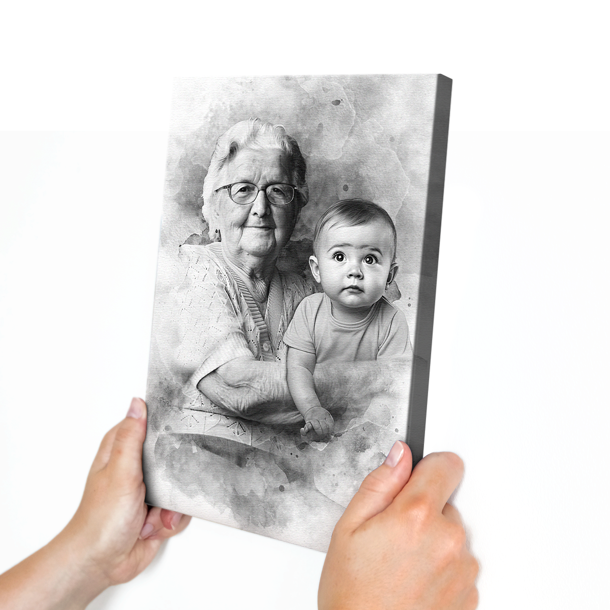 Add Deceased Loved One to Photo, Memorial Gift, Add Person to Photo, Family Portrait Different Photos, Combine Photos Canvas