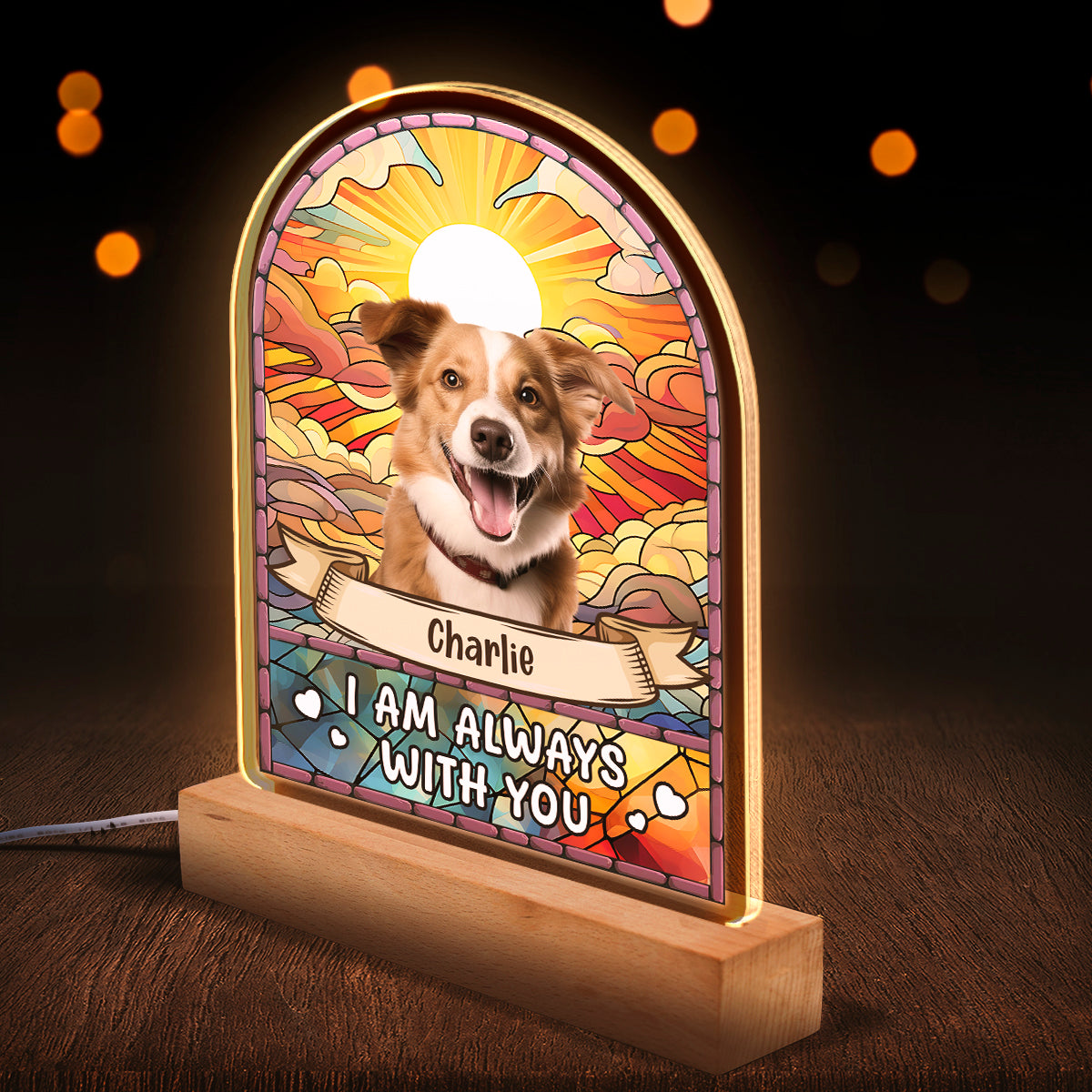 I Am Always With You - Customized Personalized 3D LED Light - Gift For Dog Lovers