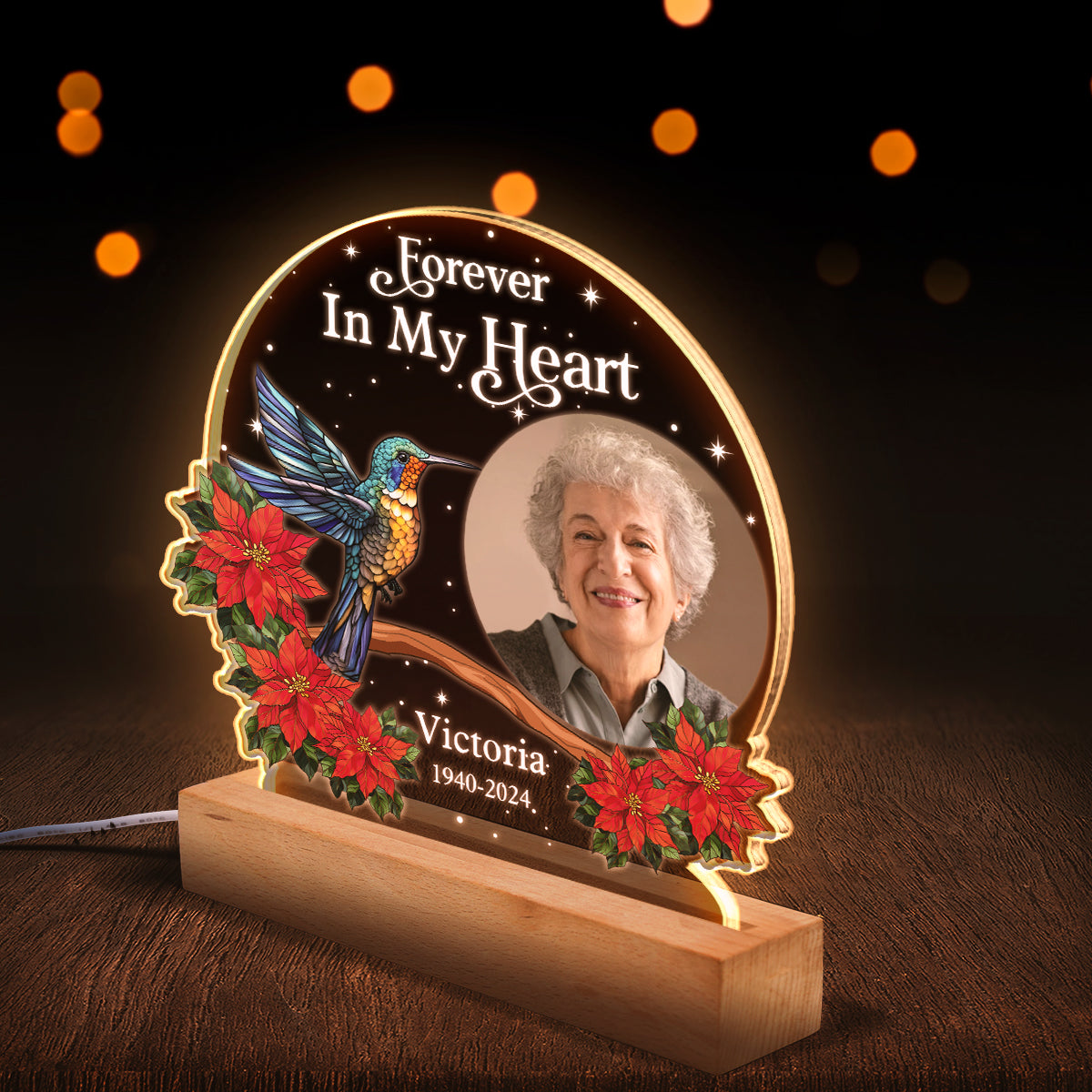 Custom Photo I'm Always With You Memorial - Customized Personalized 3D LED Light - Gift For Family