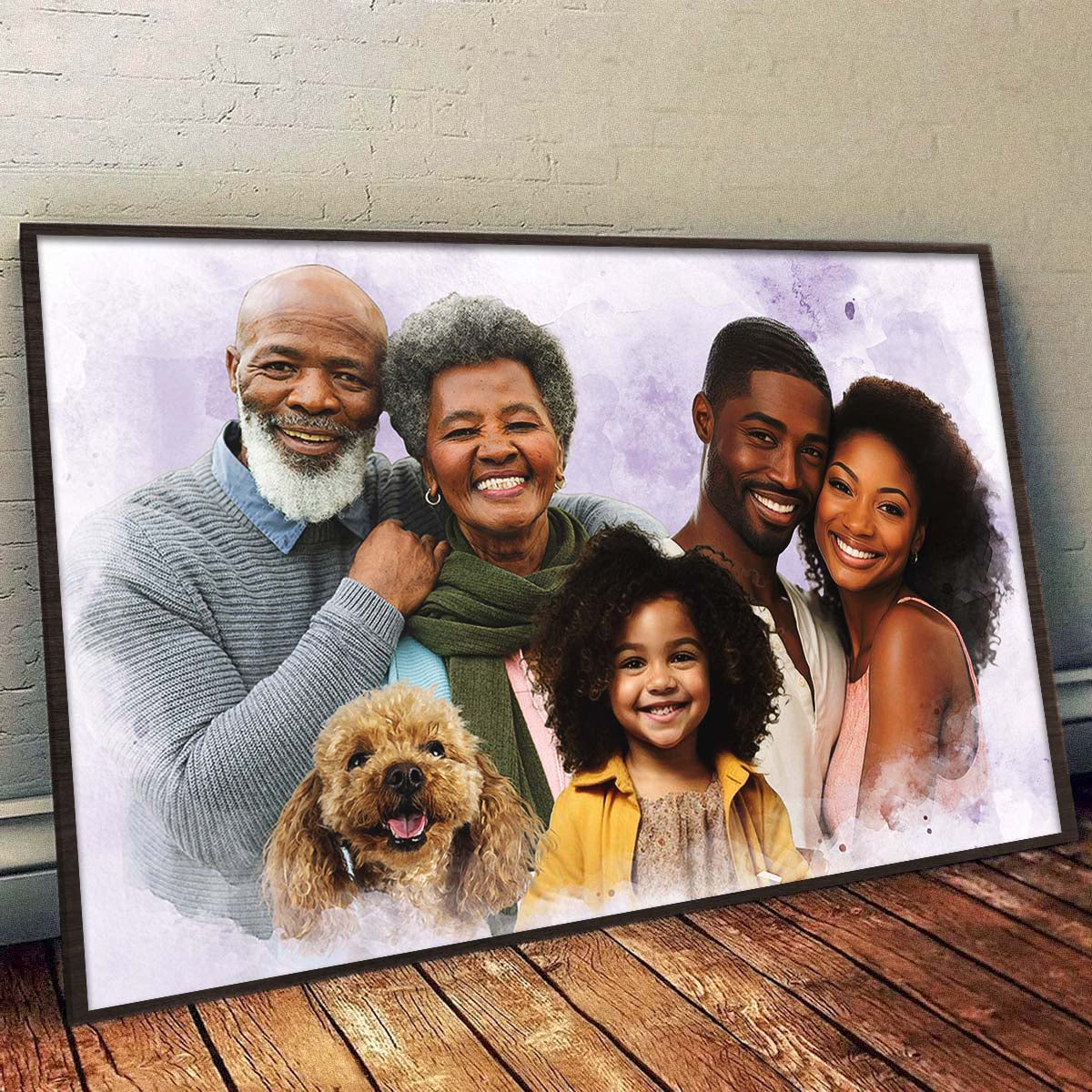 Memorial Custom Combine Photos Canvas - Colorful Horizontal  - Gift For Family Members