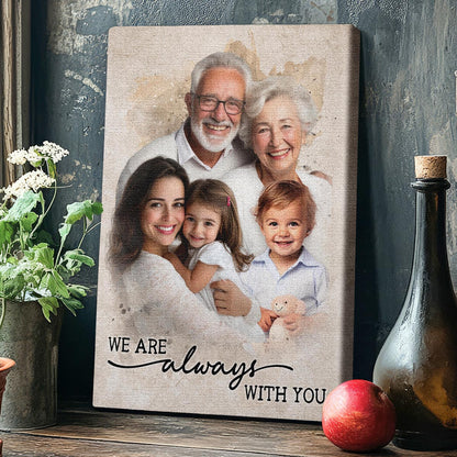 Add Loved One to Photo Custom Canvas - Personalized Customized Canvas - Memorial Gift for Dad Mom