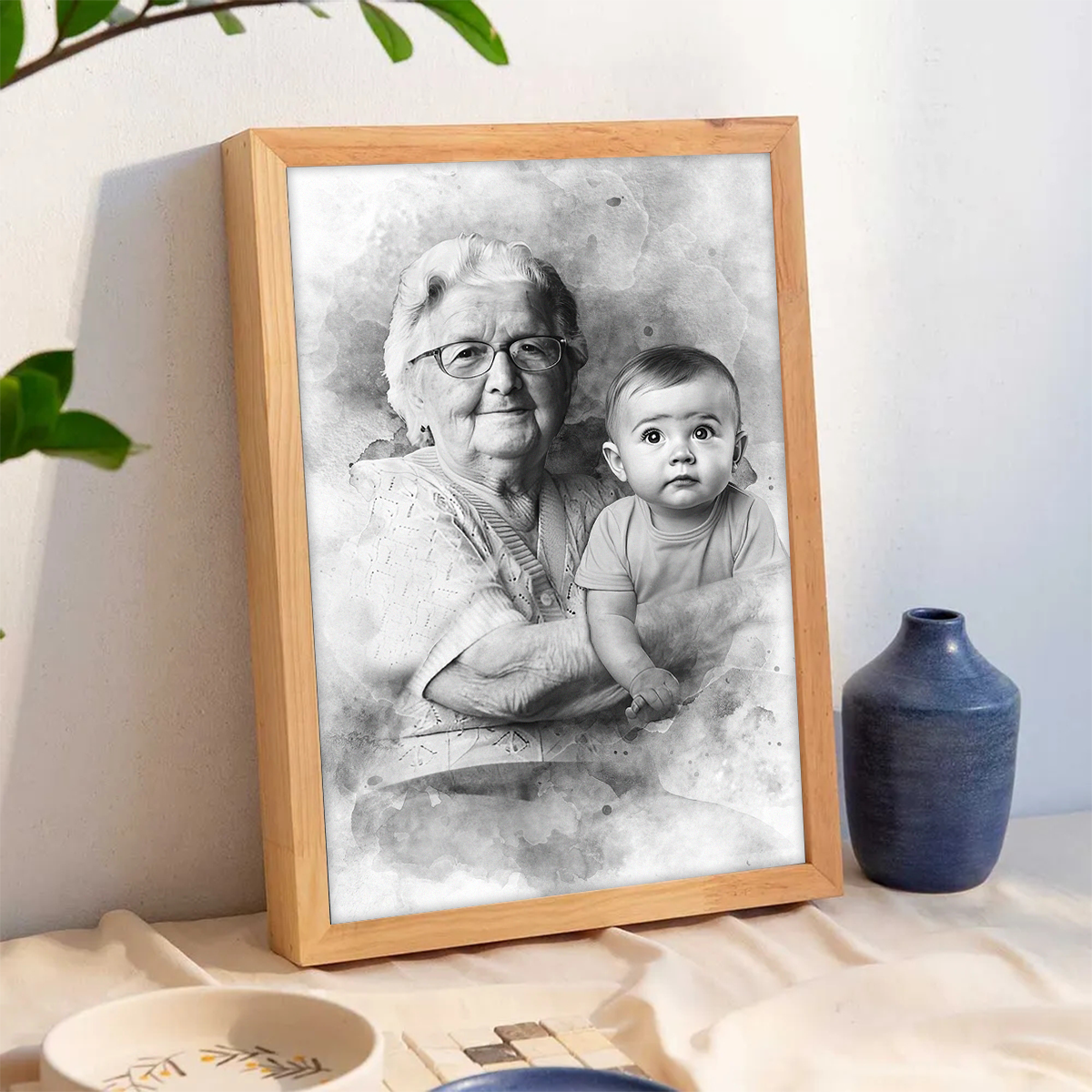 Add Deceased Loved One to Photo, Memorial Gift, Add Person to Photo, Family Portrait Different Photos, Combine Photos Canvas