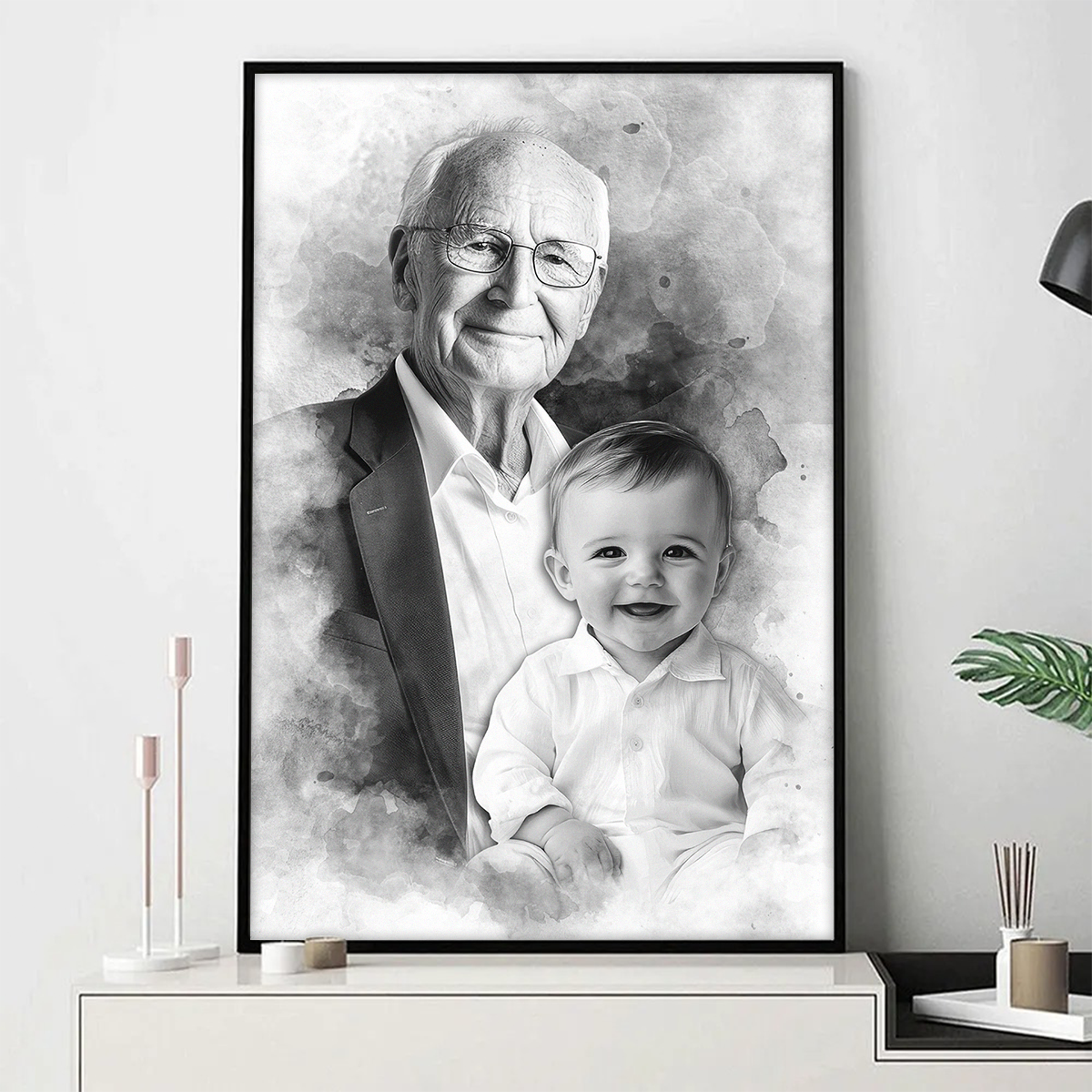Add Deceased Loved One to Photo, Memorial Gift, Add Person to Photo, Family Portrait Different Photos, Combine Photos Canvas