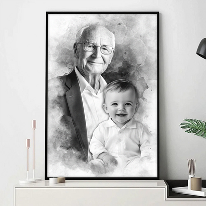 Add Deceased Loved One to Photo, Memorial Gift, Add Person to Photo, Family Portrait Different Photos, Combine Photos Canvas