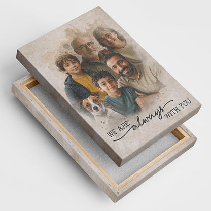 Add Loved One to Photo Custom Canvas - Personalized Customized Canvas - Memorial Gift for Dad Mom