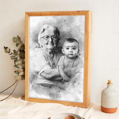 Add Deceased Loved One to Photo, Memorial Gift, Add Person to Photo, Family Portrait Different Photos, Combine Photos Canvas