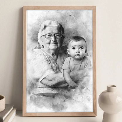 Add Deceased Loved One to Photo, Memorial Gift, Add Person to Photo, Family Portrait Different Photos, Combine Photos Canvas